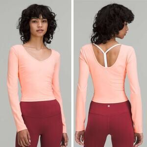 LULULEMON Align Long Sleeve Shirt Size 4 Dew Pink